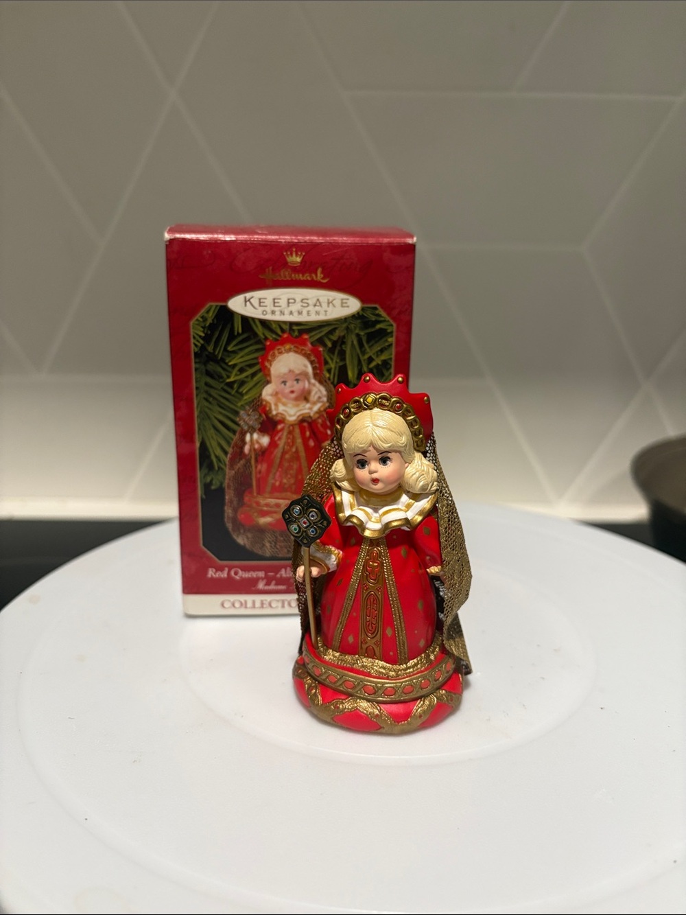 Hallmark Red Queen Ornament with Gold Accents